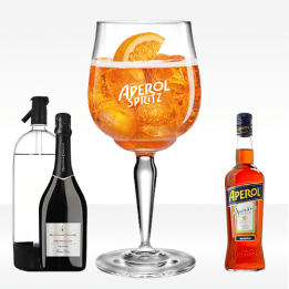 Spritz con aperol, prosecco e seltz