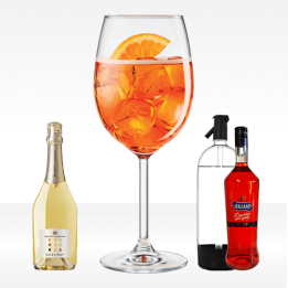 Spritz economico con bitter italiano, spumante secco e seltz