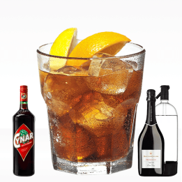 Cynar Spritz con cynar, prosecco e seltz
