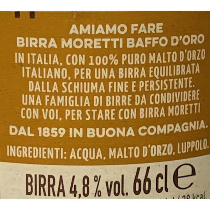 Birra Moretti 'Baffo d'Oro'