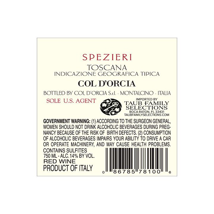 Spezieri Col D'Orcia - Toscana IGT 2021