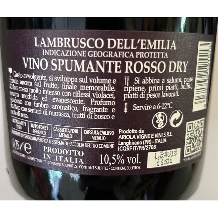 Lambrusco IGP 'Marcello' gran cru - Ariola