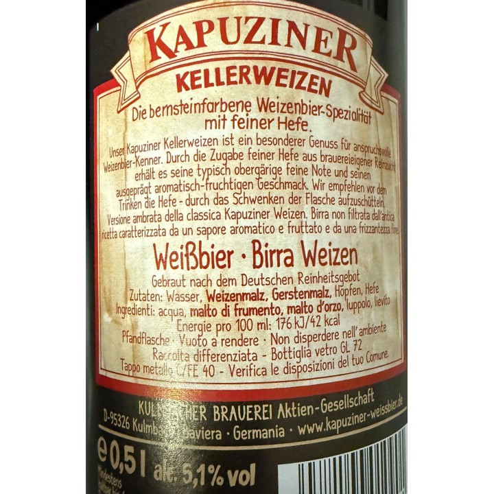 Kapuzienr Kellerweizen 0.50lx20