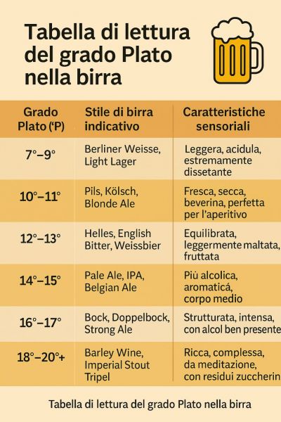 Cos'è il grado plato nella birra?